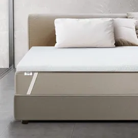 The White Stone Topper Memory Foam H3 | Matratzenauflage mit abnehmbarem Bezug