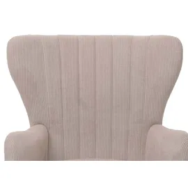 Mendler Lounge-Sessel HWC-K37 Cord 75 x 80 x 78 cm Beige mit Kissen