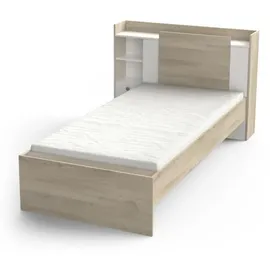 Youdoit Bett Modulable 90 x 190/200 cm Eiche hell weiß