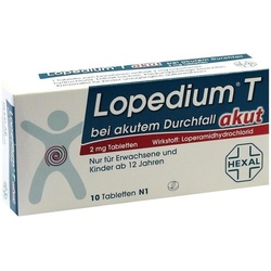 LOPEDIUM T akut bei akutem Durchfall Tabletten 10 St