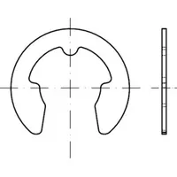 Industrial Quality Supplies DIN 6799 Sicherungsscheibe für Wellen, 1.4122