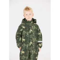 Schneeoverall ZIGZAG "Tower", Kinder, Gr. 140, EURO-Größen, grün (olivgrün), 100% Polyester, casual, lang, Langarm, Overalls, mit wasser- und winddichter TPU-Membran