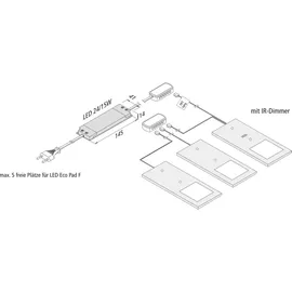 Hera LED Unterbauleuchte Küche 3x3 W, Küchenleuchte Eco-Pad F 3x-Set 3000K