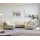 DeLife Wohnlandschaft Elio 300x185 cm Cord Beige mit Hocker