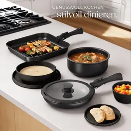 Tectake Küchenstarterset Topf-Set 41-tlg. Töpfe + Geschirr