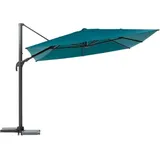 Hesperide - Rechteckiger Ampelschirm melhia Entenblau - 4 x 3 m - Aluminium - Stahl - Polyester - Hespéride