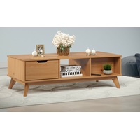 Couchtisch Wohnzimmer Tisch Kiefer massiv Sofatisch Schublade Stauraum Scandik