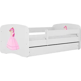 raumhirsch furniture Kinderbett Prinzessin 80 x 180 cm Holzwerkstoff weiß