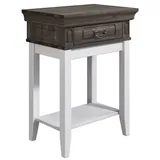OTTO home Nachtschrank Vinales 58 x 39 x 76 cm Grau/Weiß