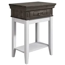 OTTO home Nachtschrank Vinales 58 x 39 x 76 cm Grau/Weiß