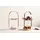 LEONARDO Etagere CUCINA, H 32 cm - Transparent - Glasteller - Edelstahl - 2 Etagen