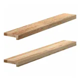 vidaXL Fensterbänke 100x15x2 cm Massivholz Eiche
