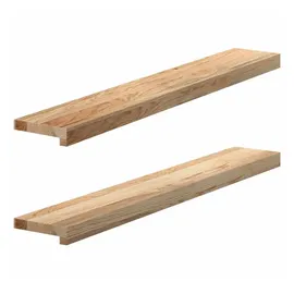 vidaXL Fensterbänke 100x15x2 cm Massivholz Eiche