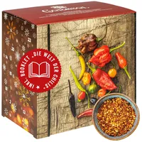 Premium Chili Adventskalender 24 Chilisorten mit bis zu 1.5 Mio. Scoville scharf
