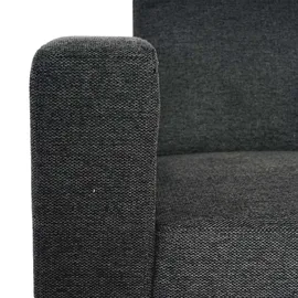 Mendler Relaxsessel Lyon Stoff/Textil 82 x 76 x 0 cm anthrazit-grau mit Rollen