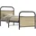 vidaXL Metallbett ohne Matratze Sonoma-Eiche 140x190 cm