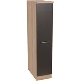 Respekta Apothekerschrank Merle, Grau, Eiche, Metall, 30x144.8x60 cm, individuell planbar, Zusatzausstattung erhältlich, Küchen, Küchenmöbel, Küchenschränke, Apothekerschränke