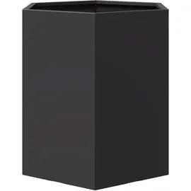 vidaXL Pflanzkübel Schwarz Sechseckig 46x40x45 Stahl