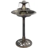 vidaXL Vogelbad mit Springbrunnen 50 x 91 cm Bronze