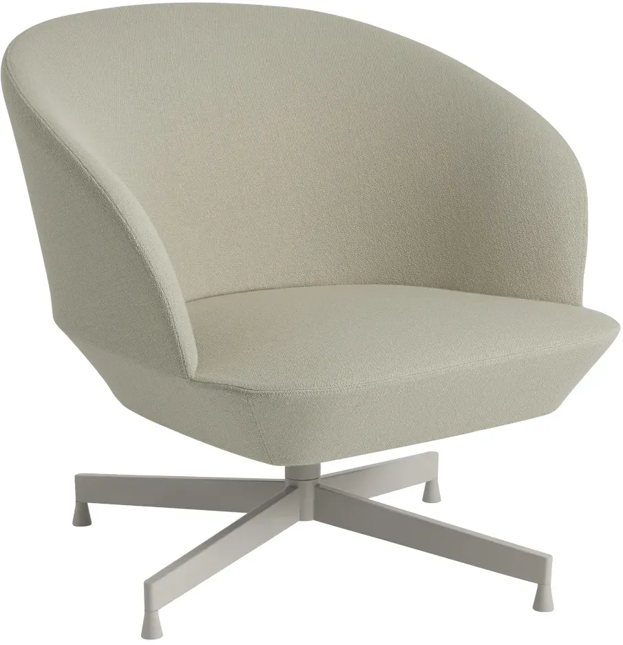 Muuto Oslo Lounge Chair, swivel base, vidar 146 / grau