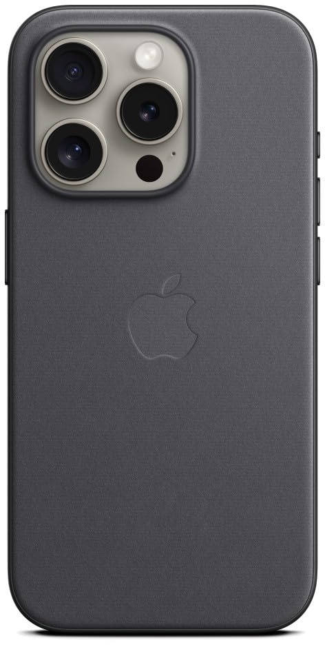 Apple iPhone 15 Pro Feingewebe Case mit MagSafe – Schwarz ​​​​​​​