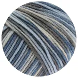 Lana Grossa Cool Wool Print Häkelwolle, 160 m blau|braun|grau