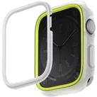 Uniq etui Moduo Apple Watch Series 4/5/6/7/8/SE/SE2 44/45mm limonka-biały/lime-white, Smartwatch Zubehör, Weiss
