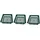 Dehner Blumenzwiebelschalen 3er Set Grün 28,5 x 26 cm