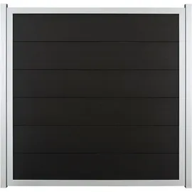 GROJA Zaunelement 180 x 180 cm Anthrazitgrau/WPC