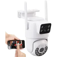 7links 2er Dual-Objektiv-IP-Außen-Kamera, 2x 2K, 3MP, Pan-Tilt, 360°, WLAN