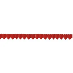 Girlande, Papier `Herzen`, rot