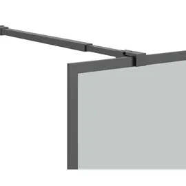vidaXL Duschwand Walk-In-Dusche 80 x 195 cm Dunkles Sicherheitsglas