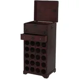 Mendler Weinregal 20 Flaschen 40 x 30 x 100 cm Braun