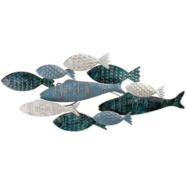 Casablanca by Gilde Gilde Wandrelief Pesca Dunkelblau Hellblau Weiß 30 cm x 71 cm