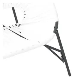 vidaXL Gartenstuhl in Ei-Form 69 x 83,5 x 82 cm schwarz/weiß 1 St.