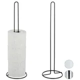 Relaxdays Ersatzrollenhalter, 2er Set, für Bad Schwarz