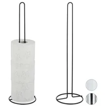 Relaxdays Ersatzrollenhalter, 2er Set, für Bad Schwarz