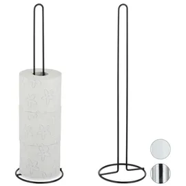 Relaxdays Ersatzrollenhalter, 2er Set, für Bad Schwarz