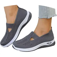 RACXBO Orthopädische Schuhe Damen Walkingschuhe Sommerschuhe Sommer Weite H Damenschuhe Gesundheitsschuhe Breite Füße Leicht Barfußschuhe Barfussschuhe Atmungsaktive Elegant Und Bequem Laufschuhe - 40 EU