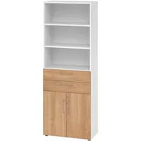 Hammerbacher Kombischrank 6OH ws/Nussbaum