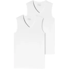 SCHIESSER Tanktop mit V-Ausschnitt im 2er-Pack, Weiss, S
