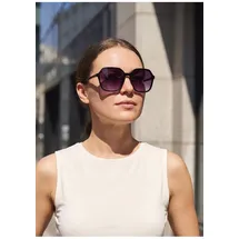 LASCANA Damen Sonnenbrille schwarz-lila Gr.