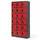 Jan Nowak Garderobenschrank Metall 90x185x40 cm Rot 18 Fächer abschließbar