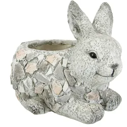 Pflanzkübel I.GE.A. "Blumenkübel Hase aus Magnesia", grau, B:33cm H:21cm, Magnesia, Pflanzgefäße, Blumentopf Kübel Pflanzgefäß für Sukkulenten Gartendeko Terrassendeko