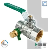 Hermann Schmidt Kugelhahn 1 1/2 Zoll Messing chrom