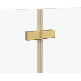 vidaXL Faltbare Duschtrennwand Gold 130 x 138 cm