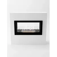 GLOW FIRE Echtfeuer-Dekokamin Ulstein Ethanol Kamin, Bioethanol Kamin mit 3h Brenndauer, Heizleistung bis 2 kw weiß