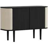 UMAGE - Treasures Sideboard mit 2 Türen, Eiche schwarz / white sands