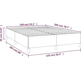 vidaXL Boxspringbett 140 x 200 cm Creme