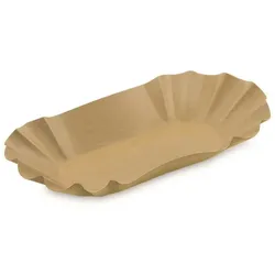 2000x Pappschale, braun, oval, 10x17cm